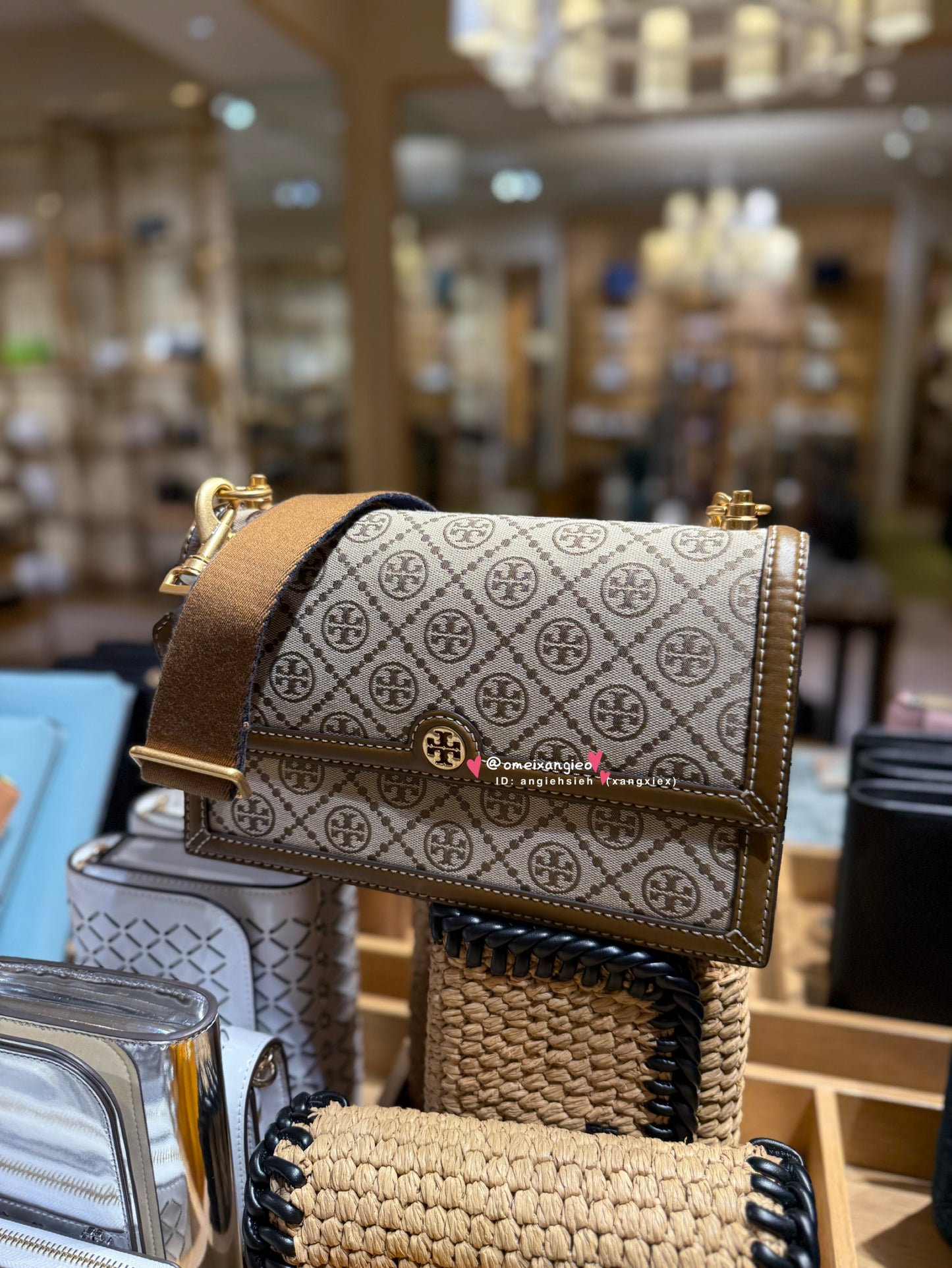 Tory Burch 專櫃款 老花 風琴包