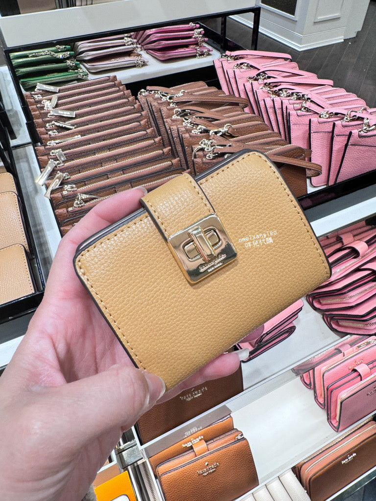 Kate Spade 旋轉釦小卡夾