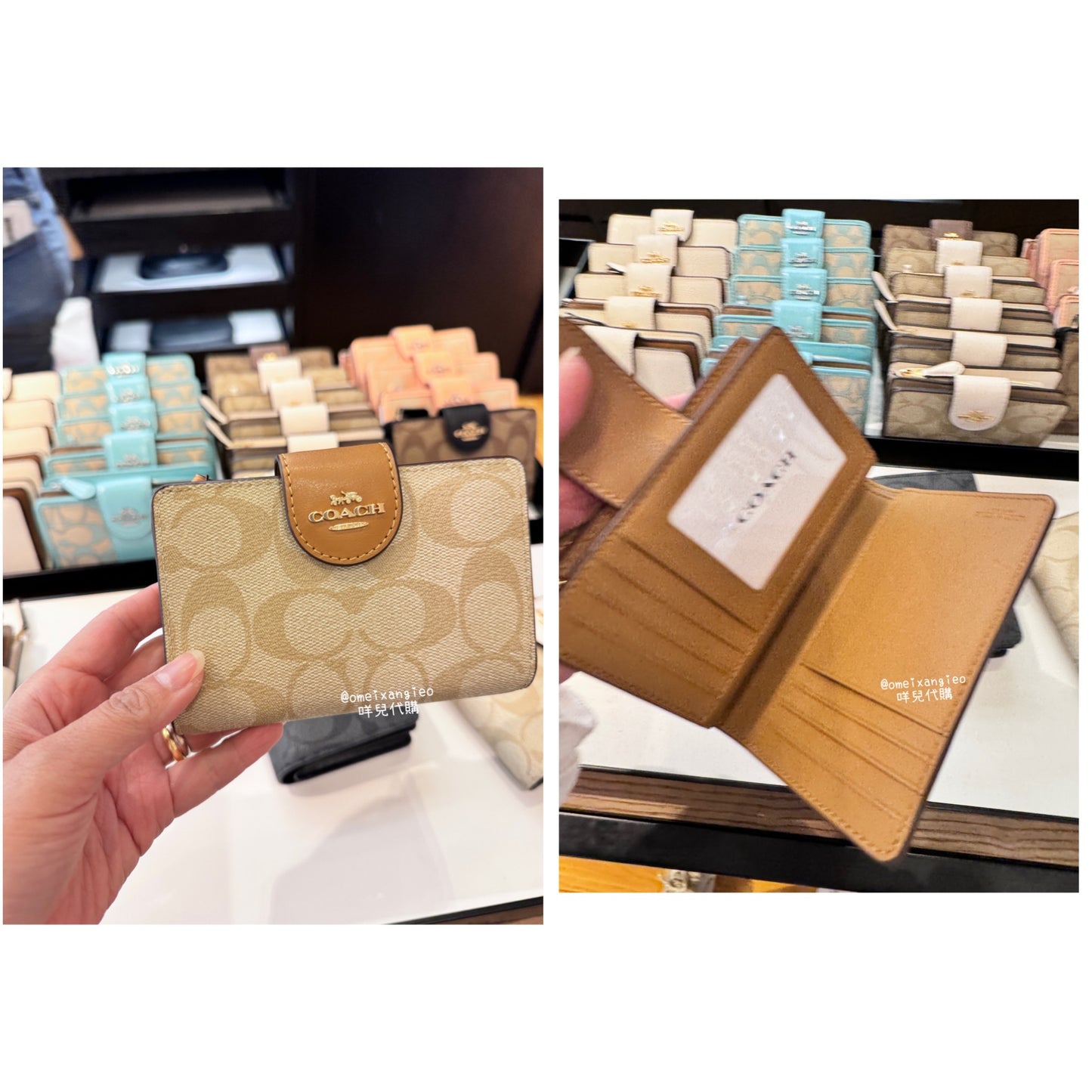Coach 經典金屬馬車logo 中夾
