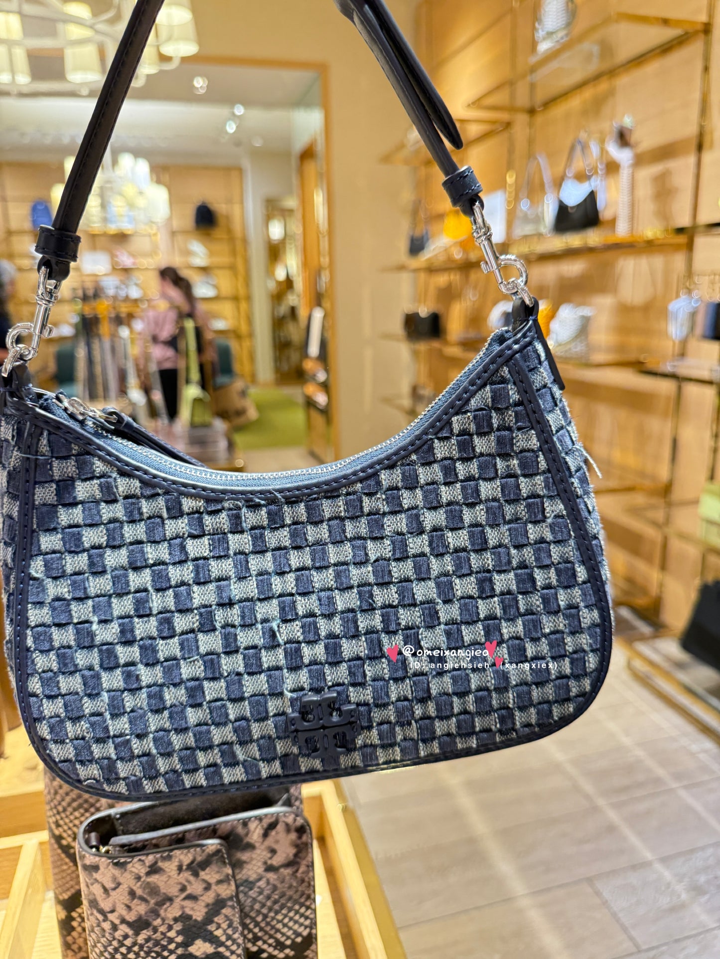 Tory Burch 棋盤格 腋下包