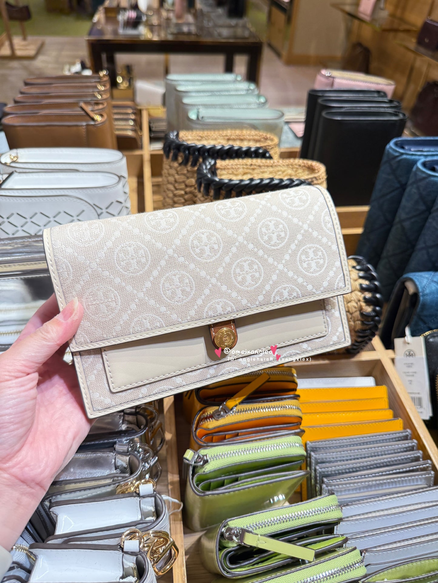 Tory Burch 專櫃款 老花 迷你風琴包