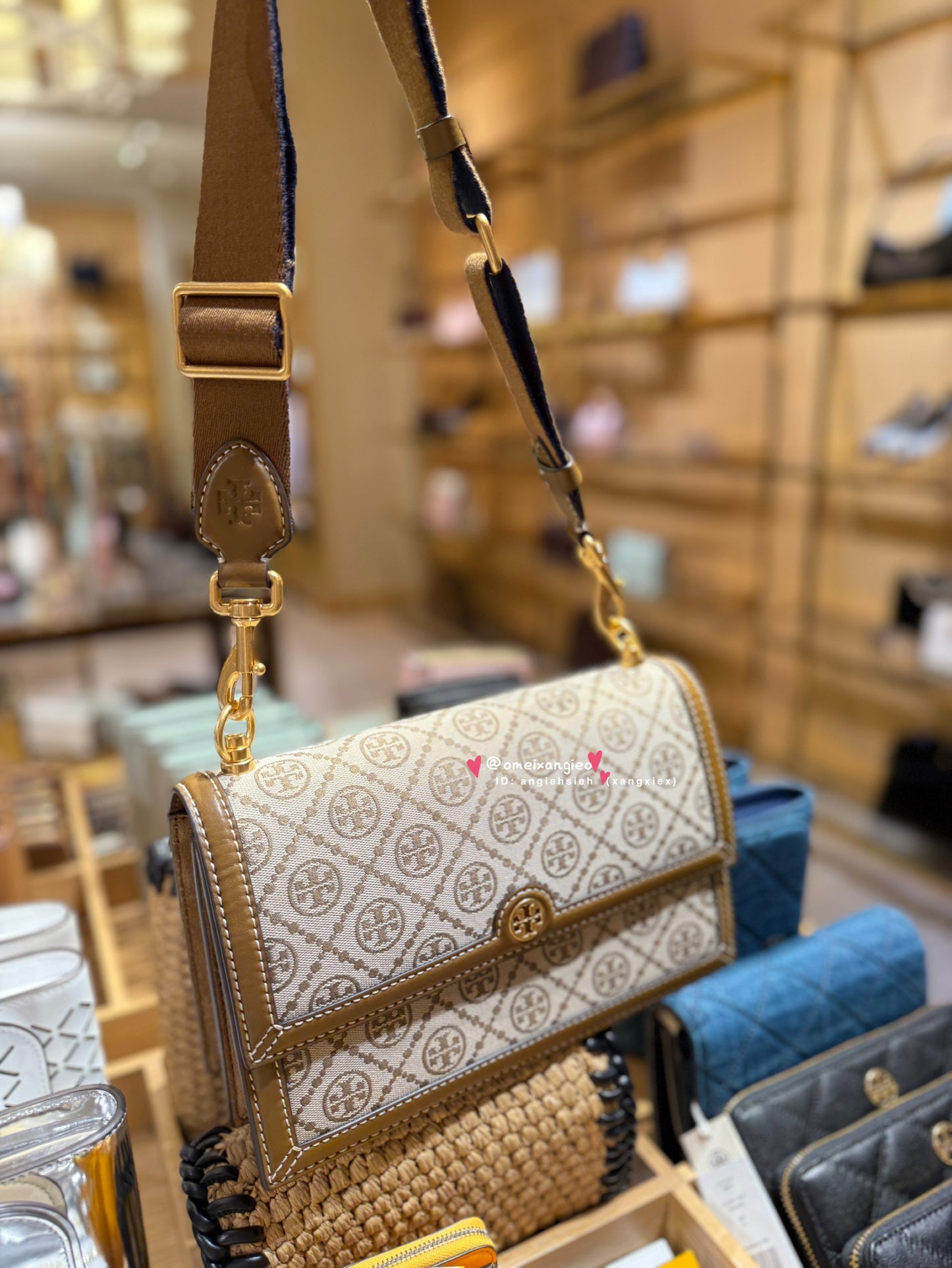 Tory Burch 專櫃款 老花 風琴包