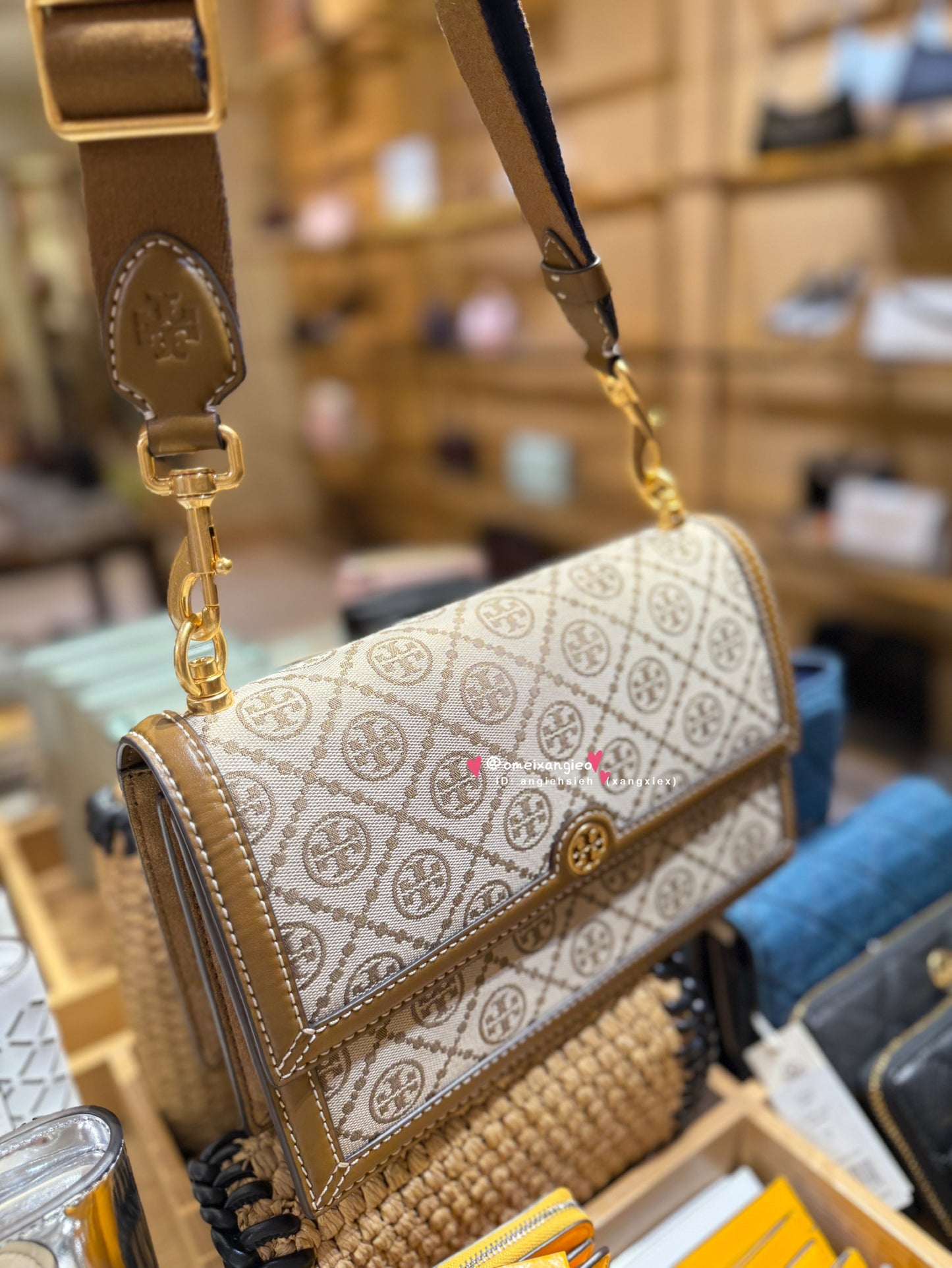 Tory Burch 專櫃款 老花 風琴包