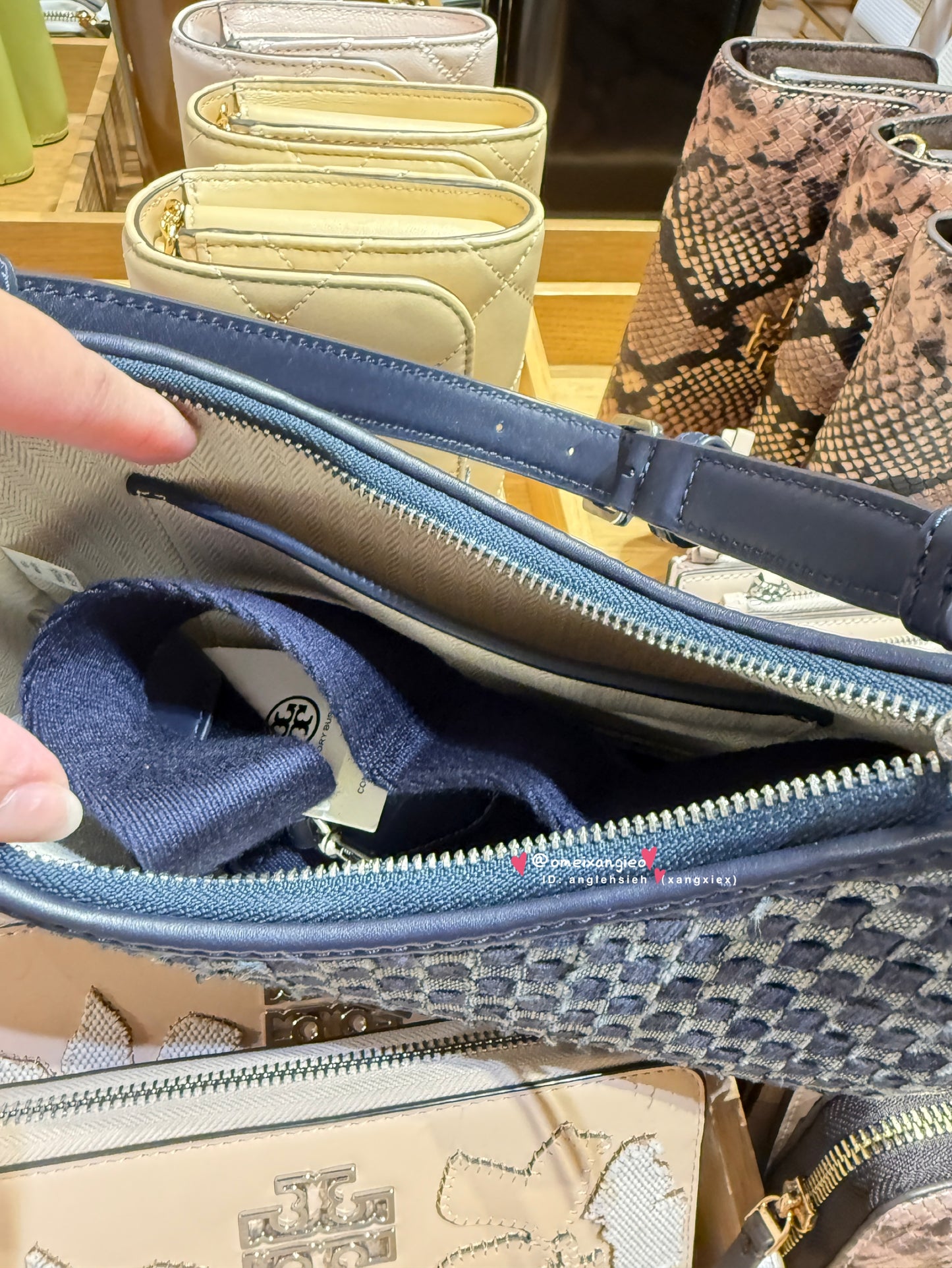 Tory Burch 棋盤格 腋下包