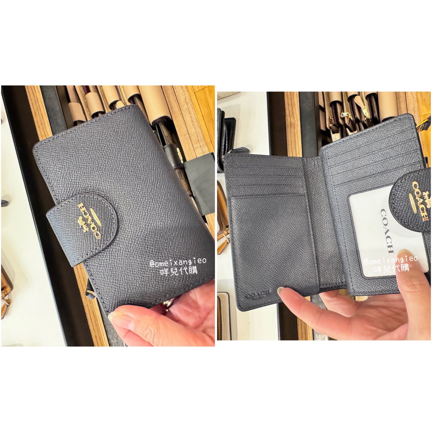Coach 經典金屬馬車logo 中夾