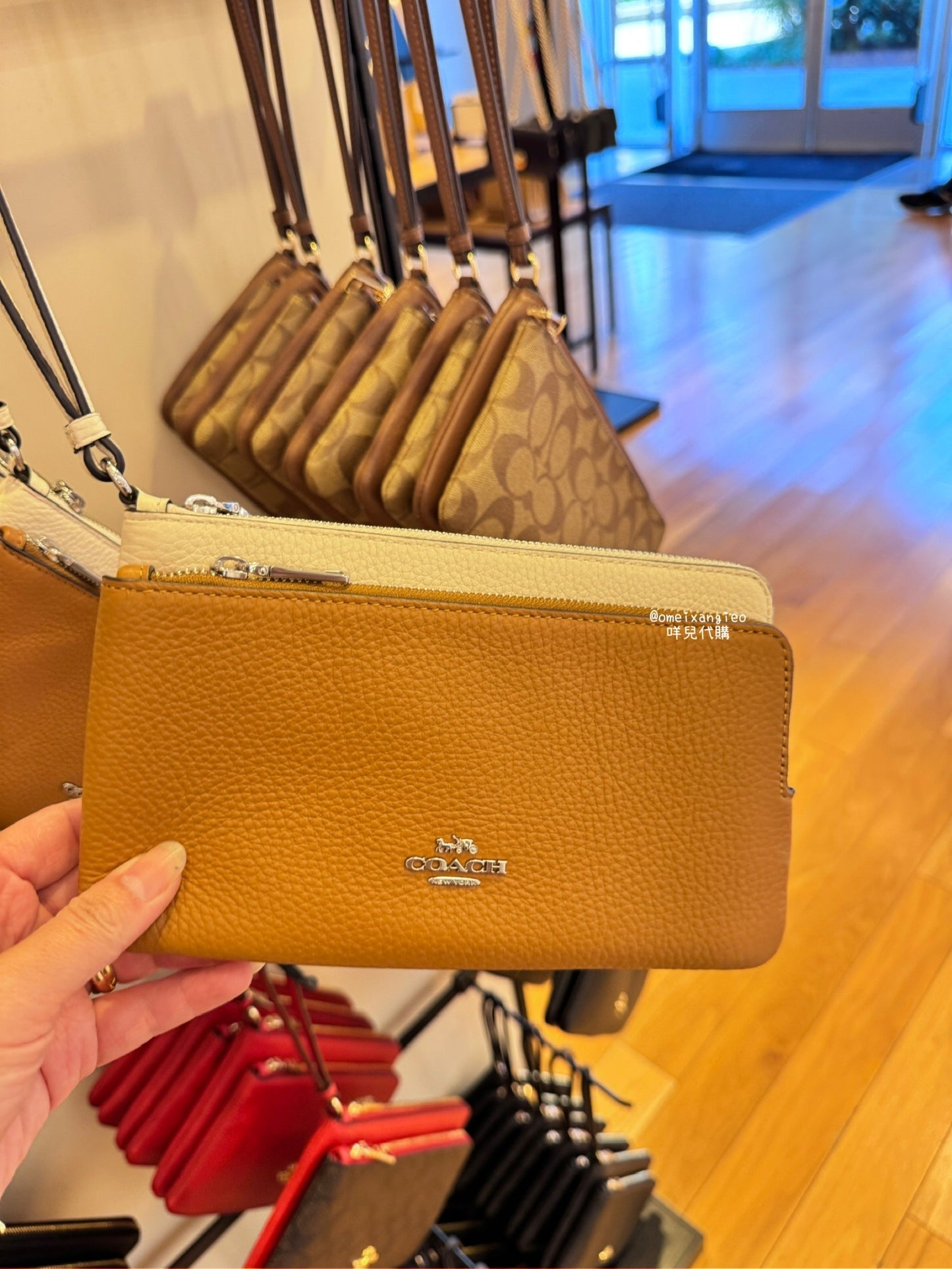Coach 長版雙層大手拿包