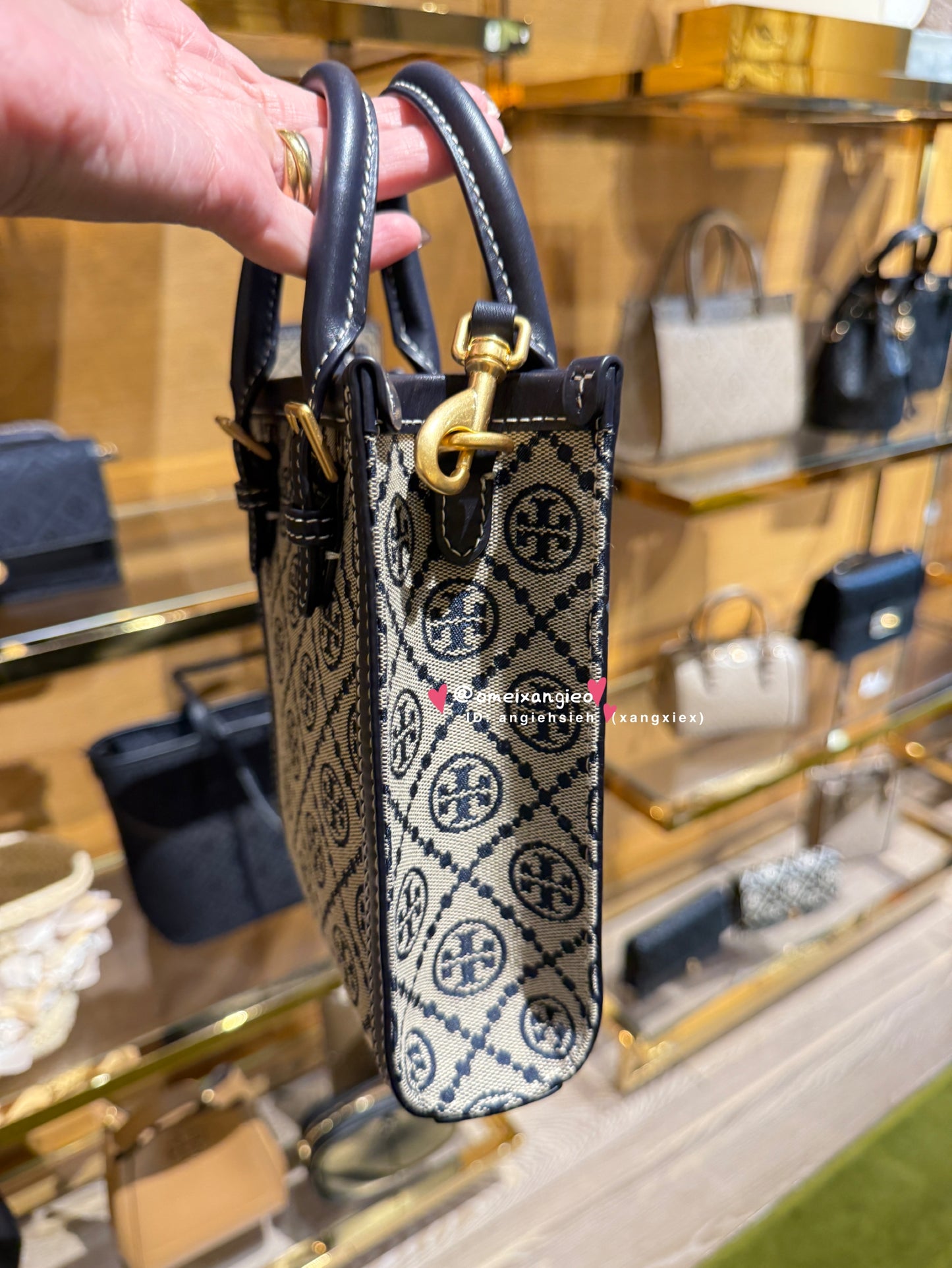 Tory Burch 深藍老花琴譜包