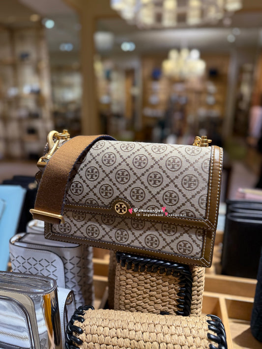 Tory Burch 專櫃款 老花 風琴包