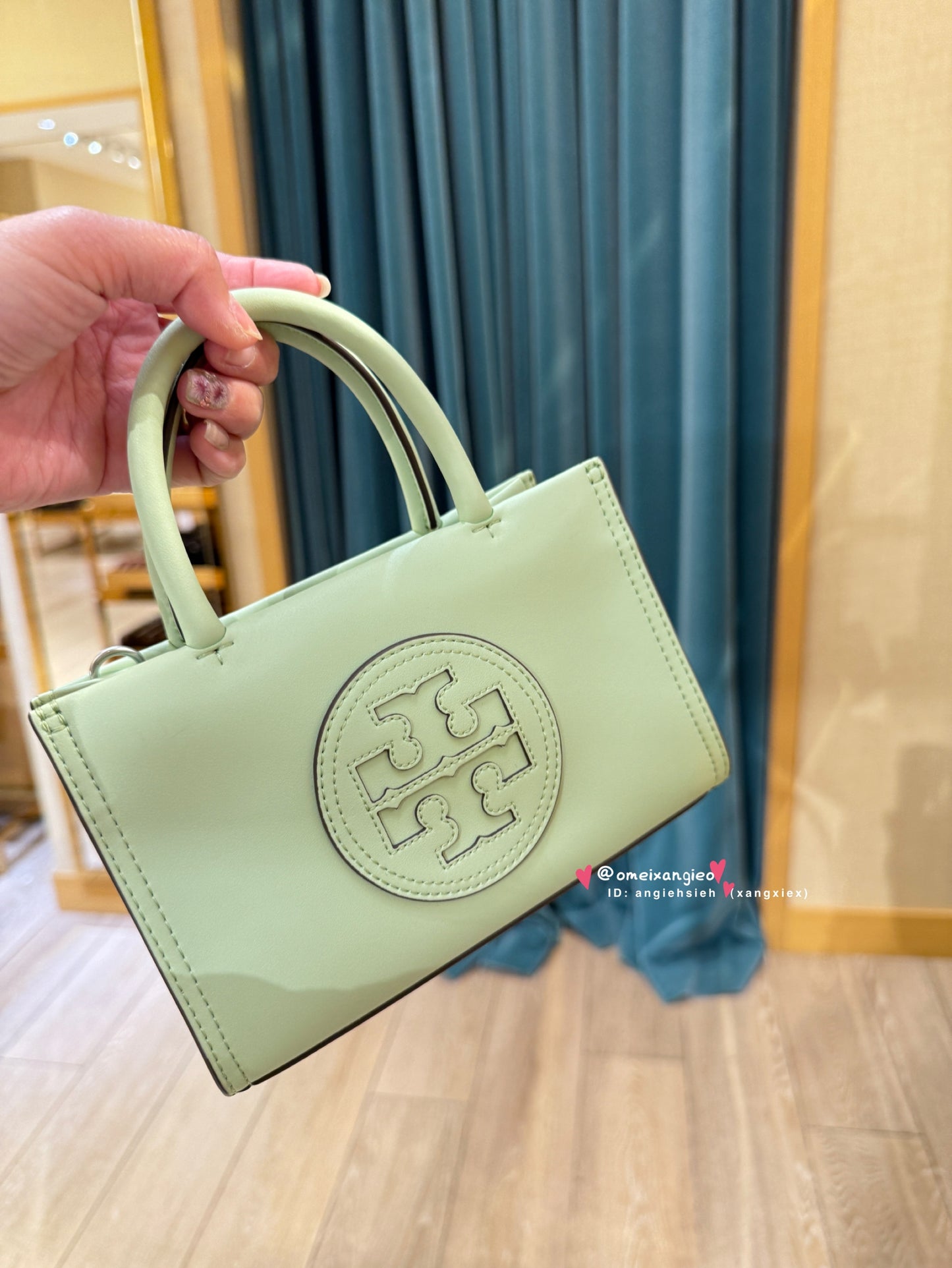 Tory Burch 綠色 真皮 迷你托特包