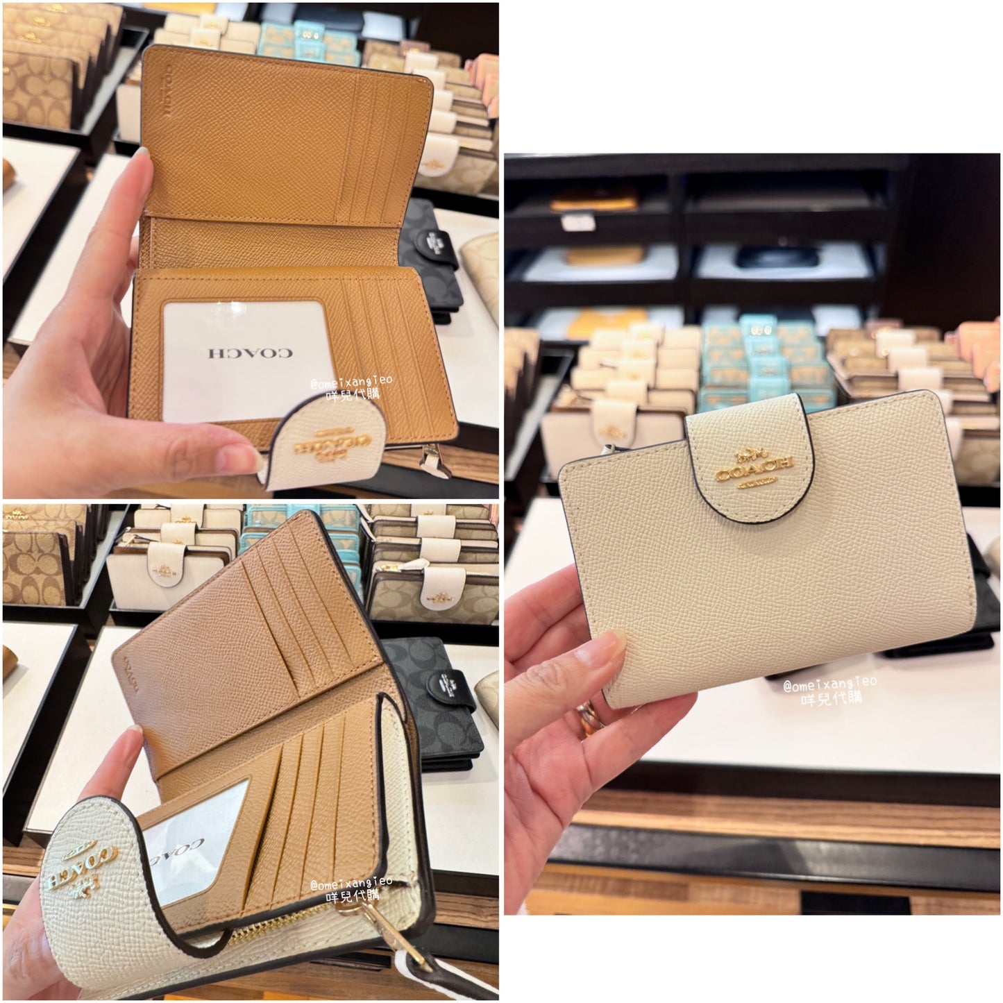 Coach 經典金屬馬車logo 中夾