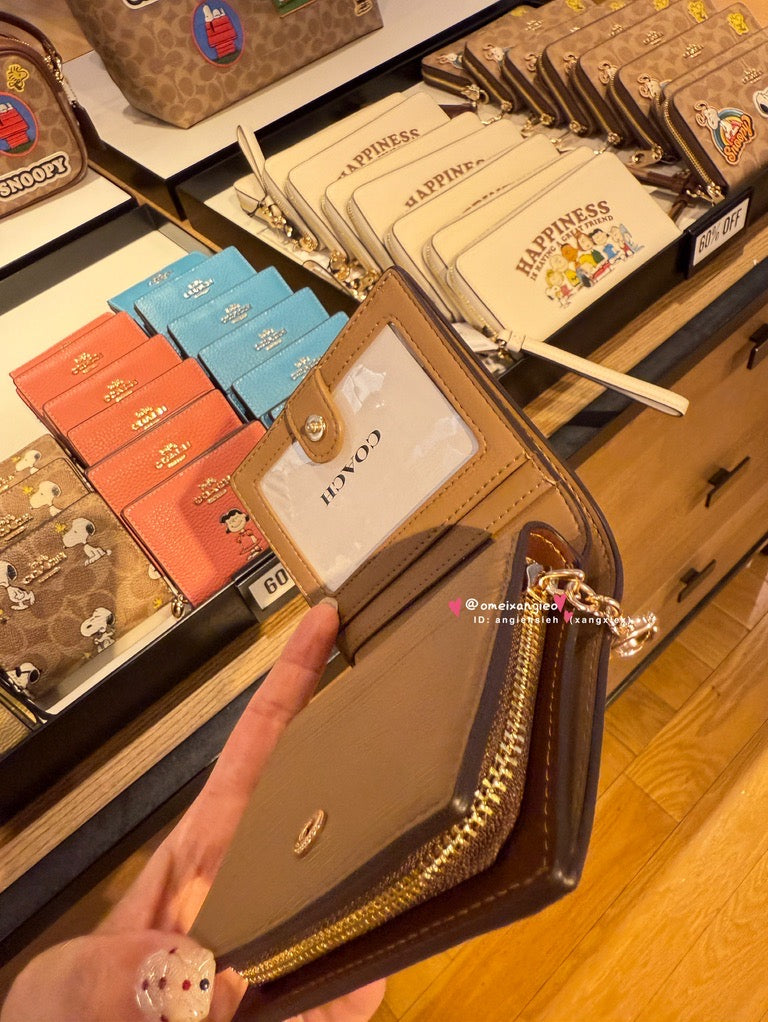 Coach x Snoopy 折疊小短夾