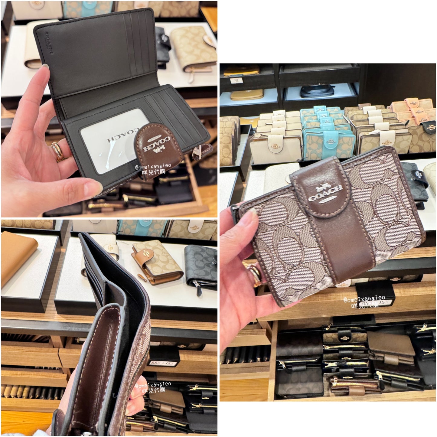Coach 經典金屬馬車logo 中夾