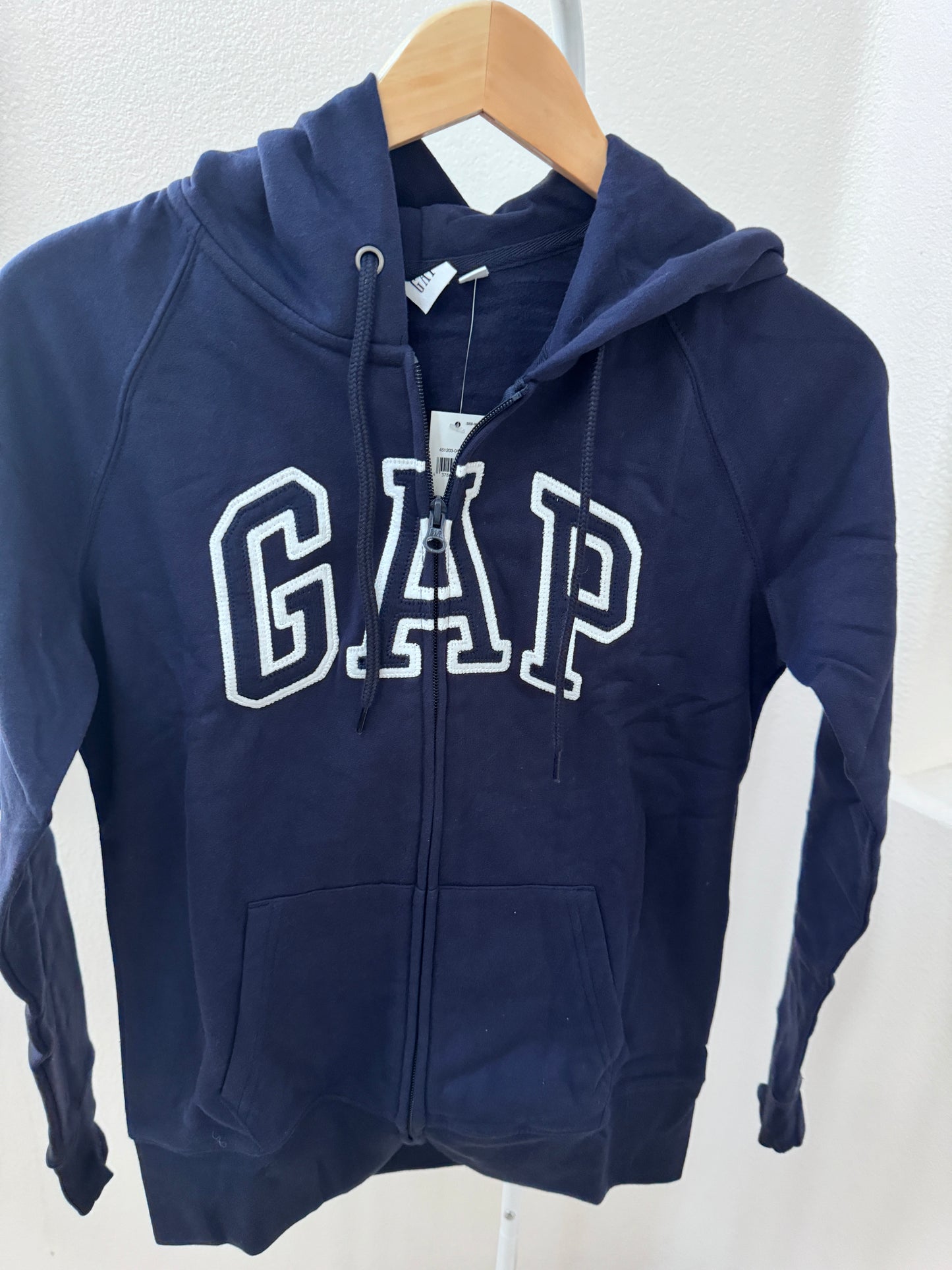 GAP 女款 深藍色 薄款刷毛連帽外套 尺寸 XS