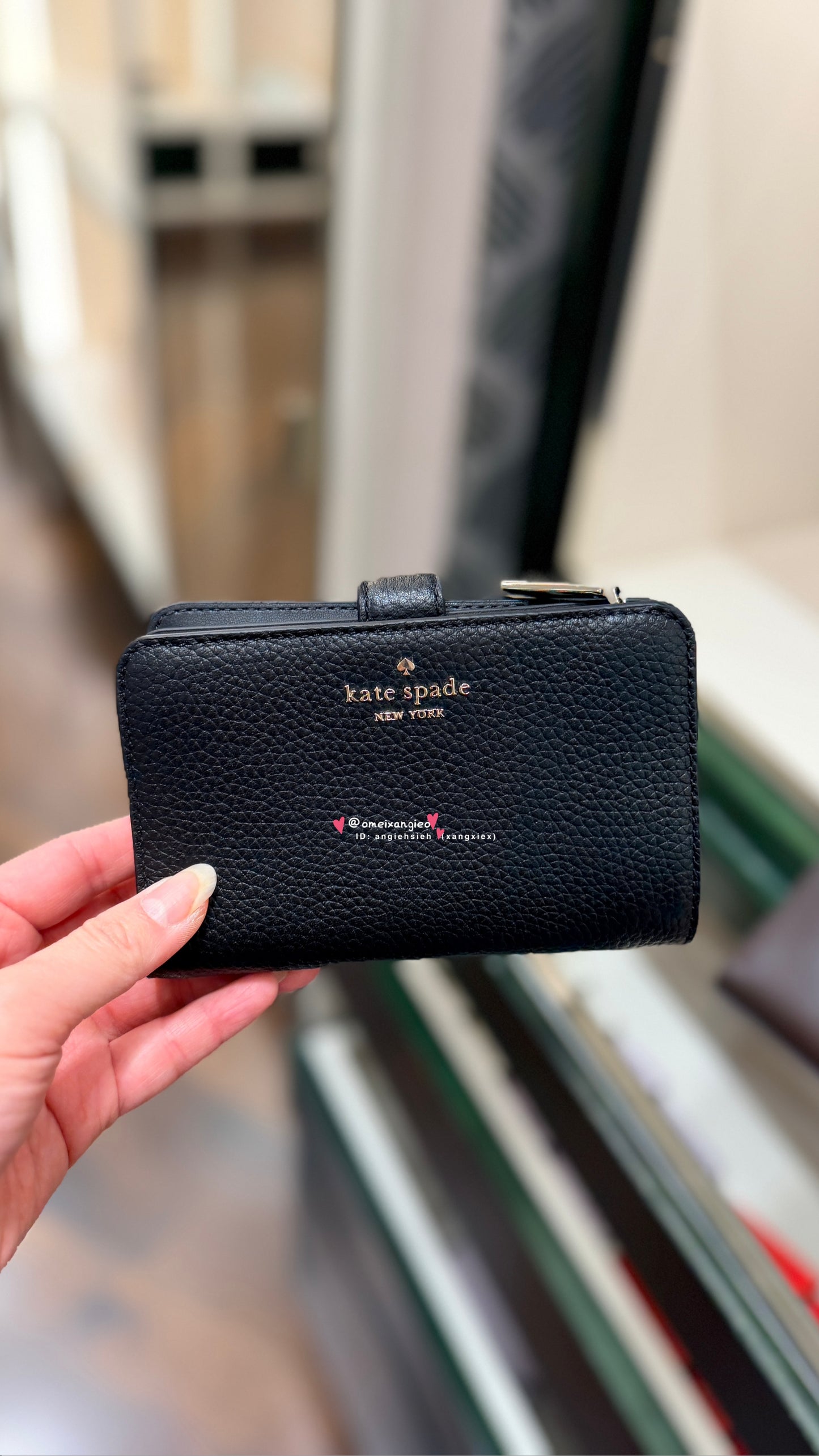 Kate Spade 荔枝皮革中夾
