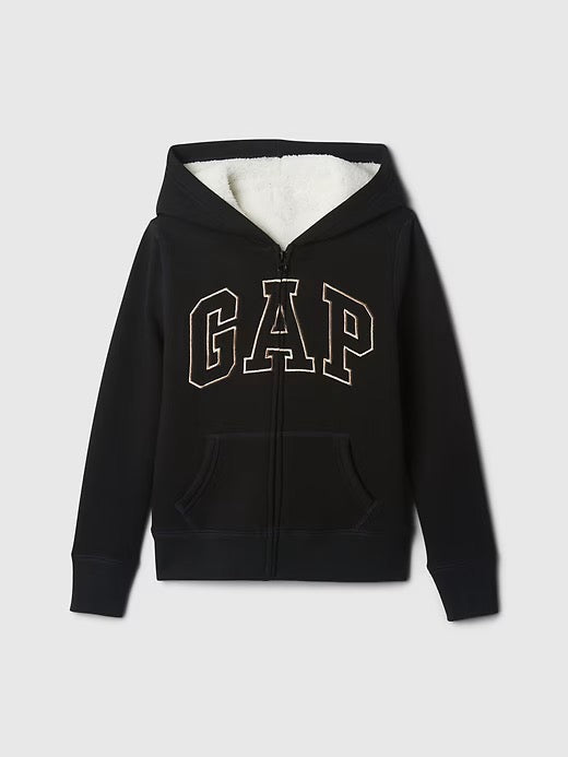 GAP 大女童 內裡羊羔毛 連帽外套