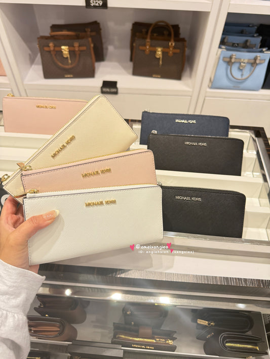 Michael Kors 防刮皮革 L拉鏈長夾