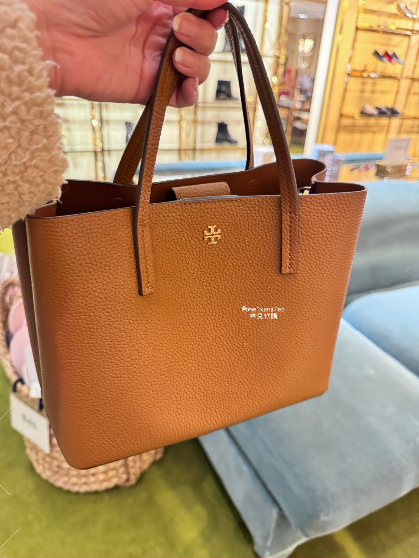 Tory Burch Thea 荔枝皮革托特包