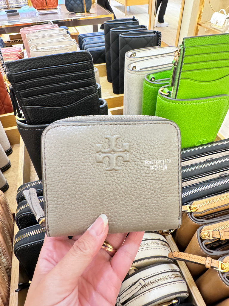 Tory Burch Thea 荔枝皮革小短夾