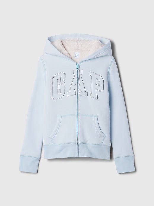 GAP 大女童 內裡羊羔毛 連帽外套