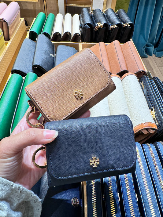 Tory Burch 防刮皮革 卡夾掛飾