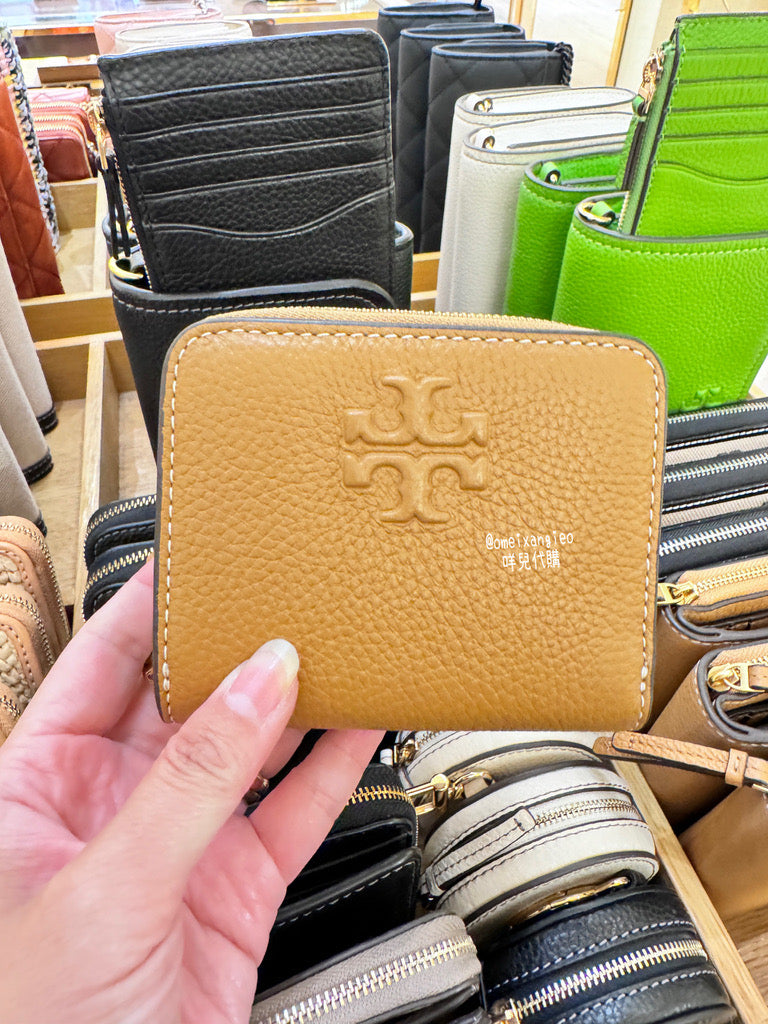 Tory Burch Thea 荔枝皮革小短夾