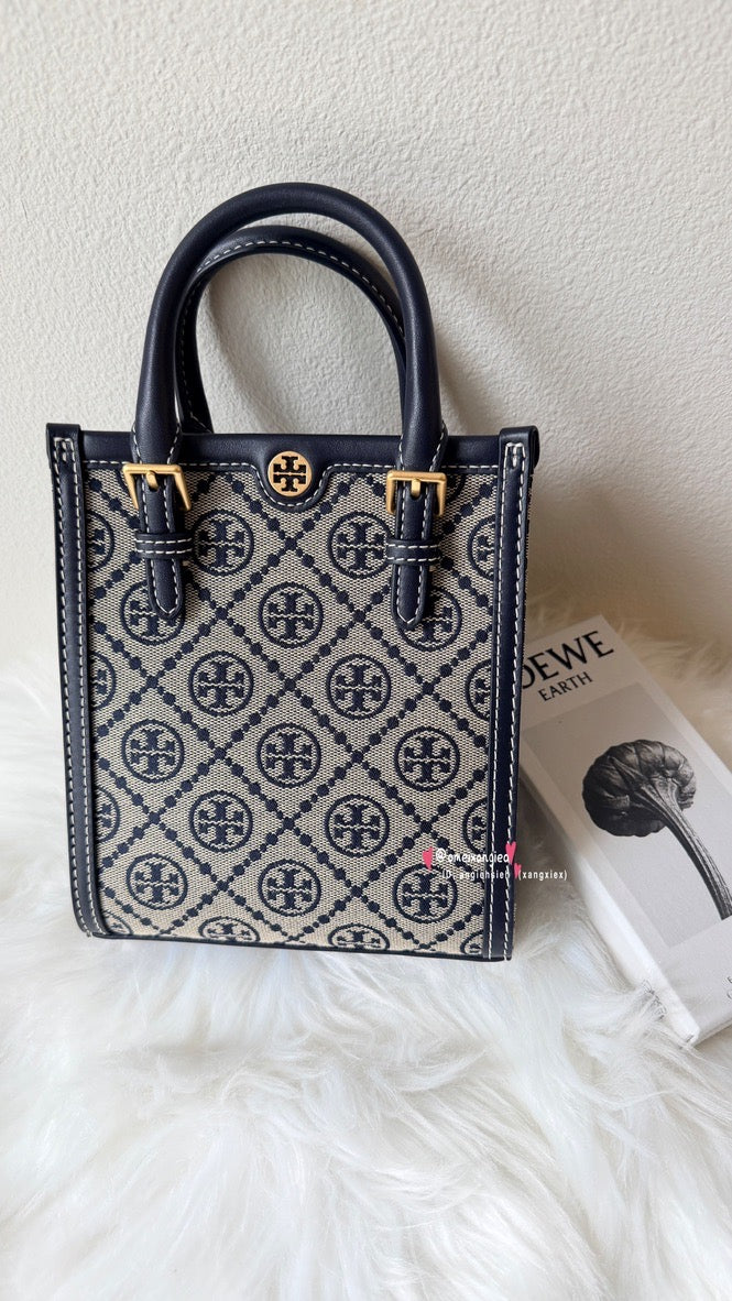 Tory Burch T Minogram Mini Tote 專櫃款 經典老花迷你托特包 琴譜包