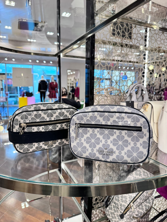 Kate Spade 黑桃老花圖案 腰包 可斜背