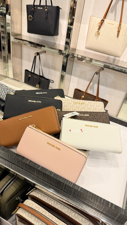 Michael Kors MK 防刮皮革拉鏈長夾