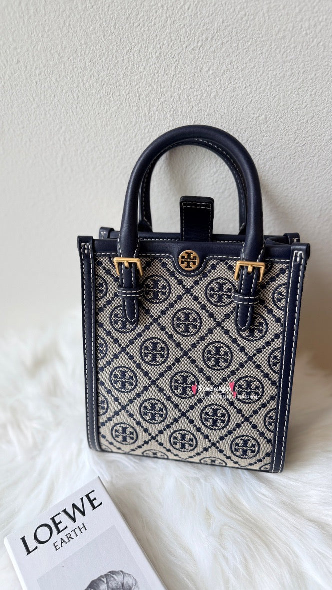 Tory Burch T Minogram Mini Tote 專櫃款 經典老花迷你托特包 琴譜包