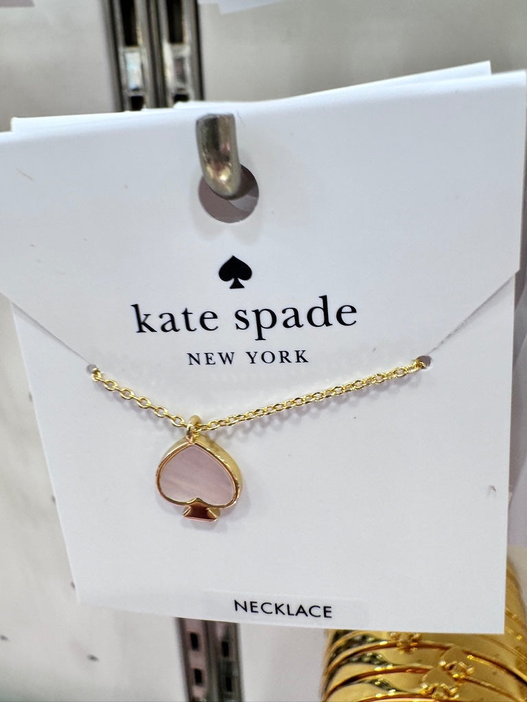 Kate Spade 貓眼石黑桃項鍊