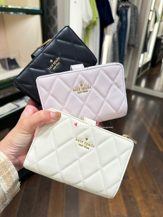 Kate Spade 車線菱格 中夾 皮夾
