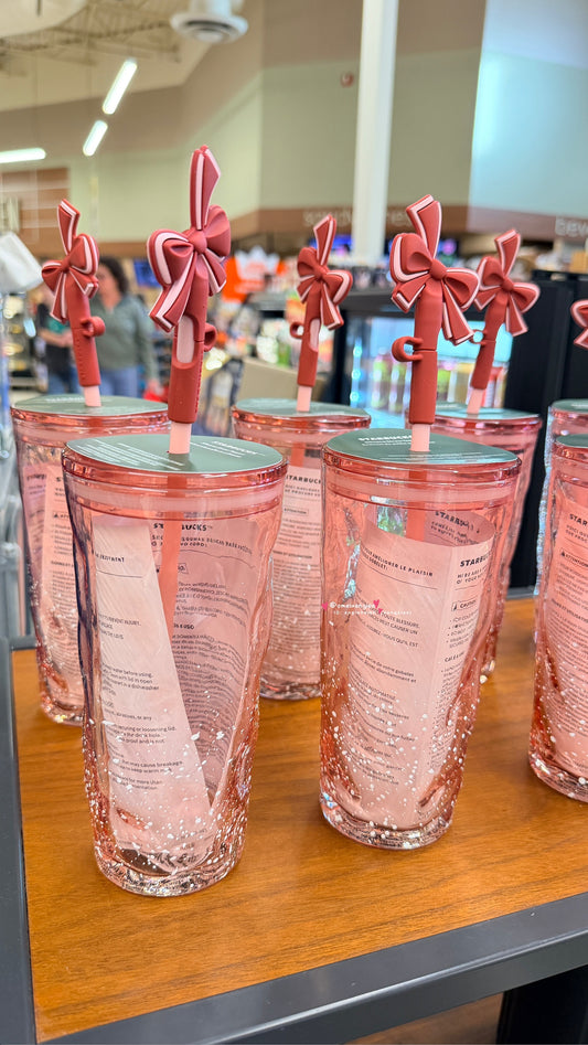 Starbucks 星巴克 2025聖誕節限定版 玻璃吸管水杯