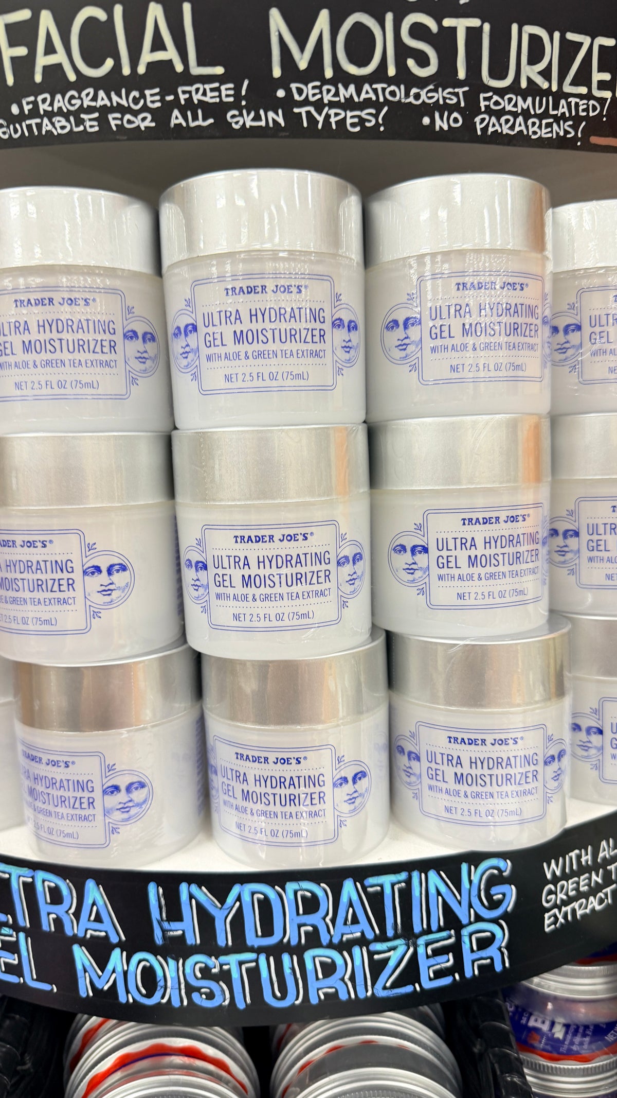 【美國 Trader Joe's】Ultra Hydrating 蘆薈綠茶超保濕凝膠面霜 (75ml) | 平價版 倩碧水磁場・無香精