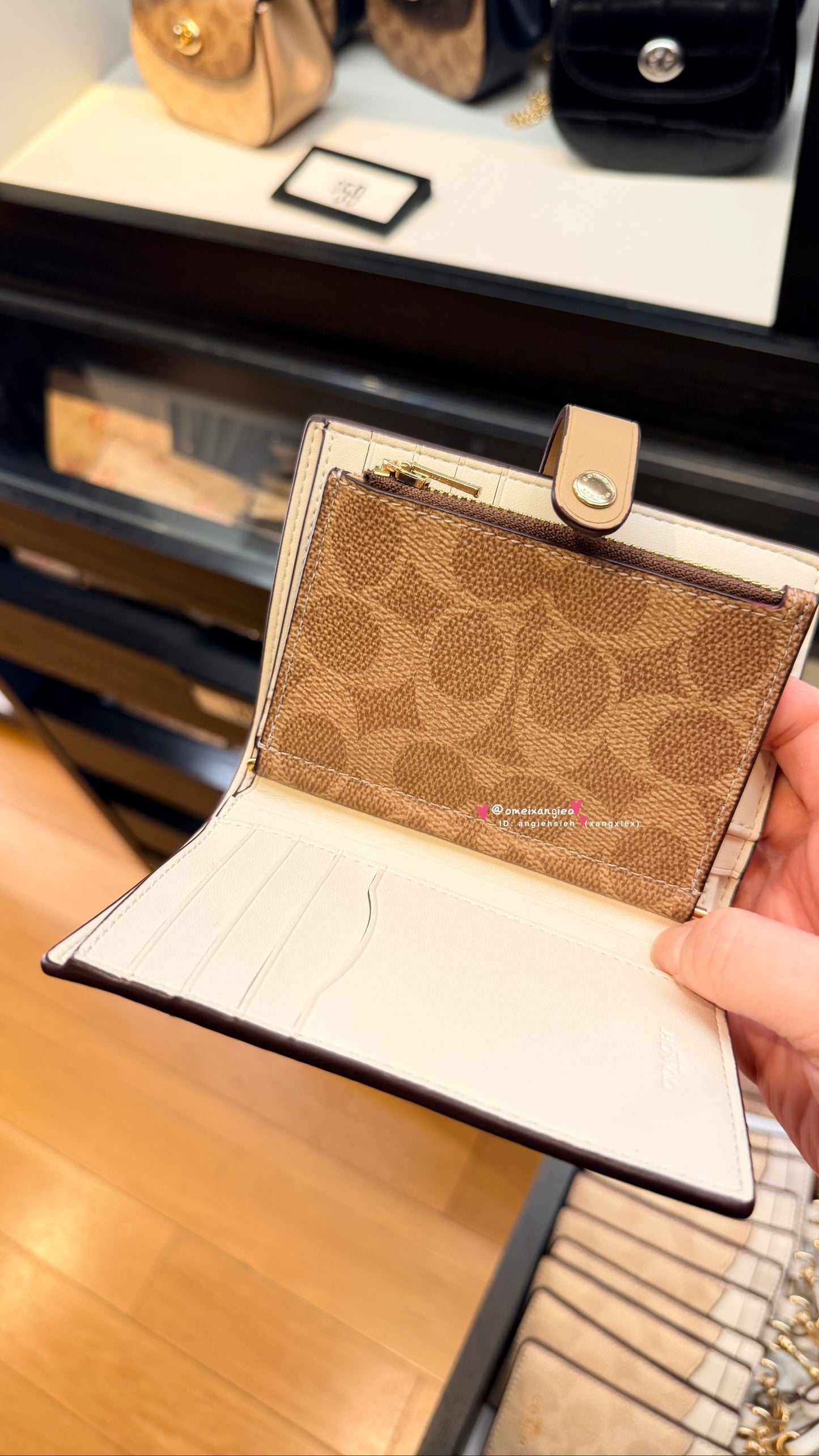 Coach 新款扣式中夾