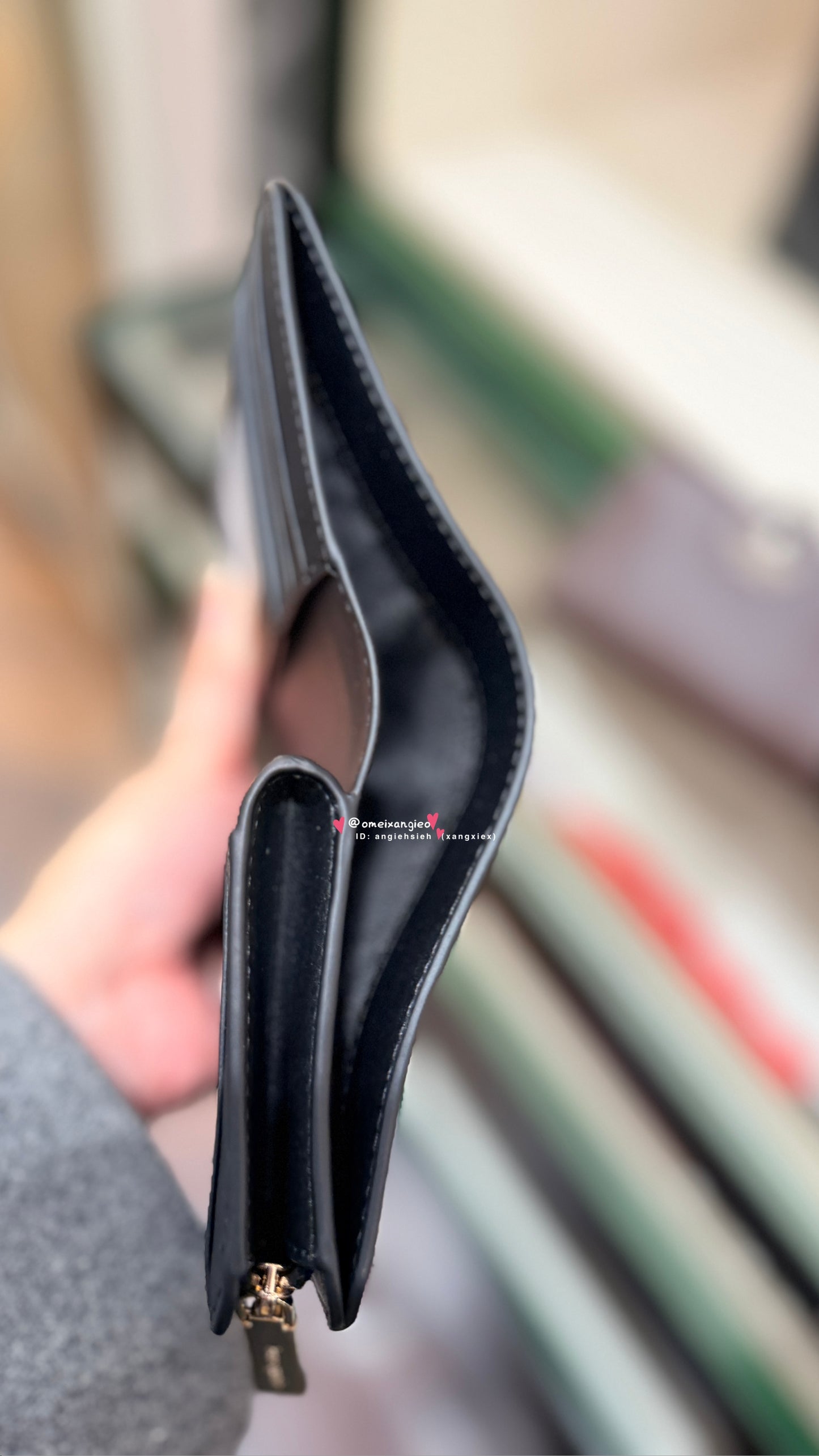 Kate Spade 荔枝皮革中夾