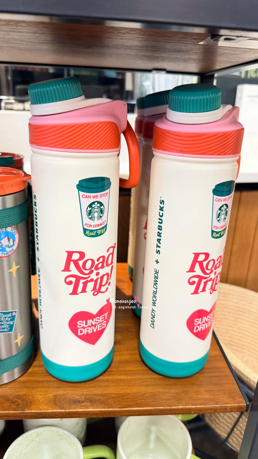 【美國星巴克限定】Road Trip 公路旅行系列 雙層不鏽鋼手提保溫水壺 26oz (769ml)