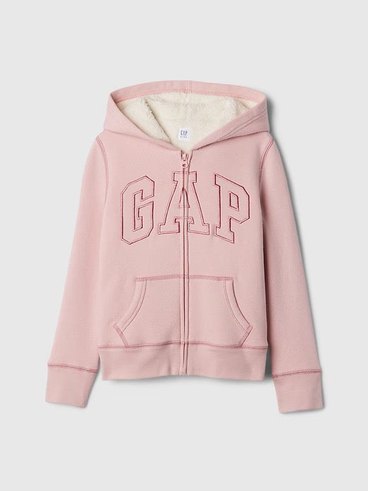 GAP 大女童 內裡羊羔毛 連帽外套