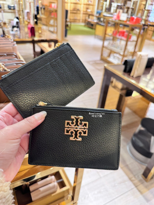 Tory Burch Britten 荔枝皮革 黑色 零錢包卡夾