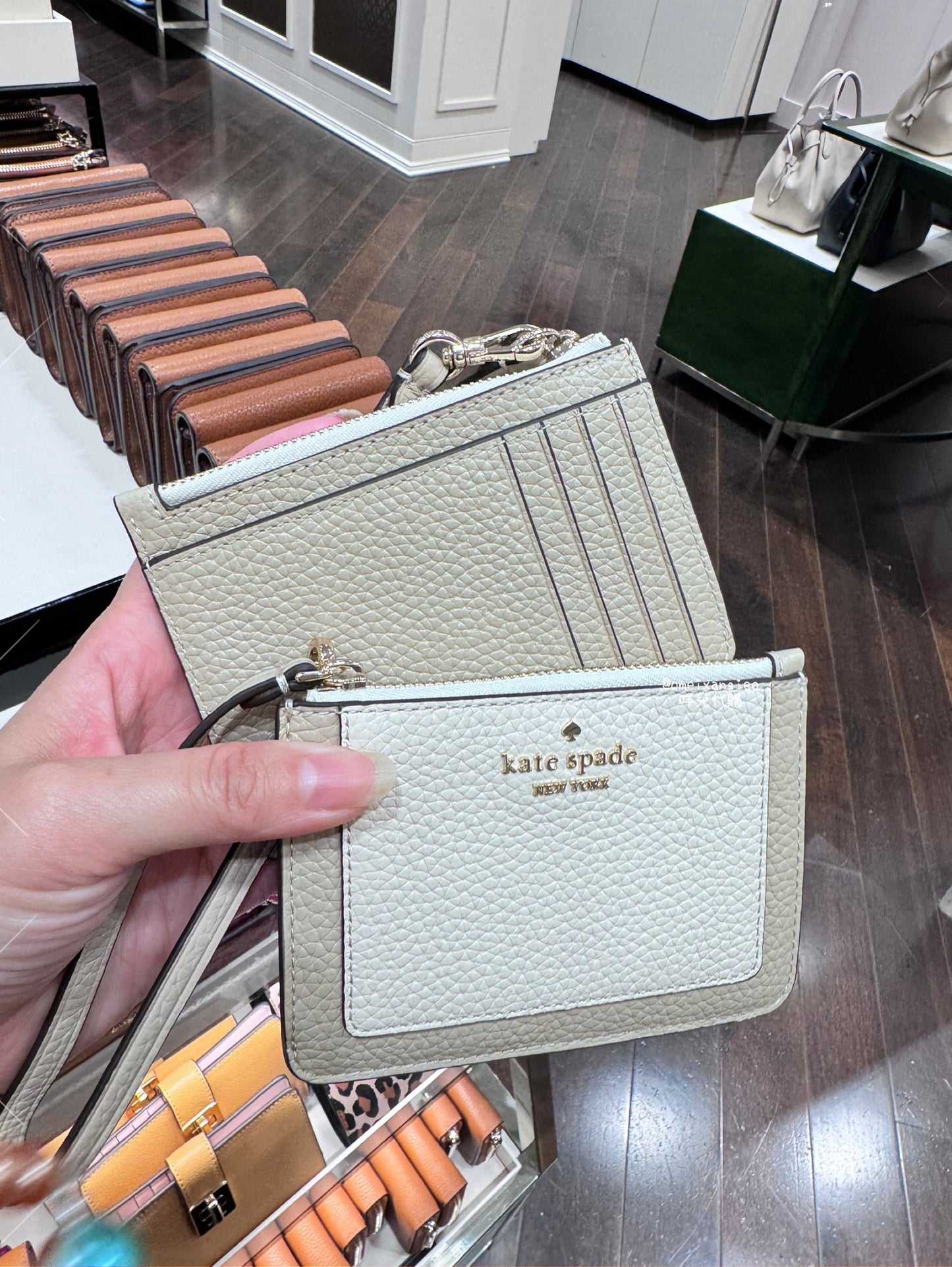 Kate spade 荔枝皮革 卡夾零錢包