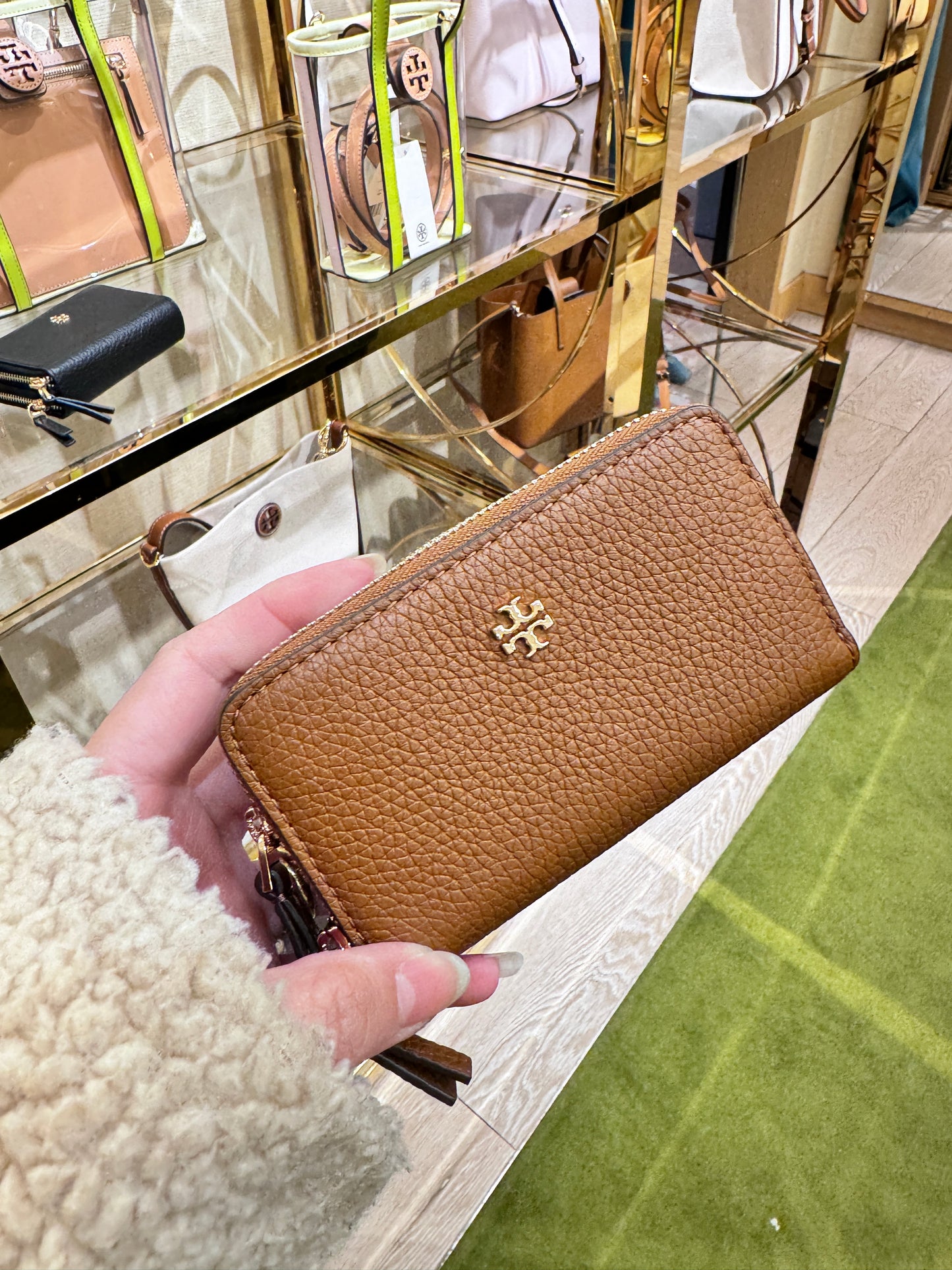 Tory Burch 雙層拉鍊零錢包卡夾