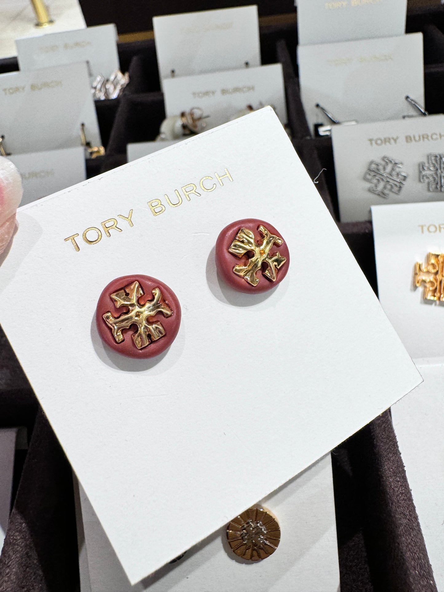 Tory Burch 圓形logo 耳環