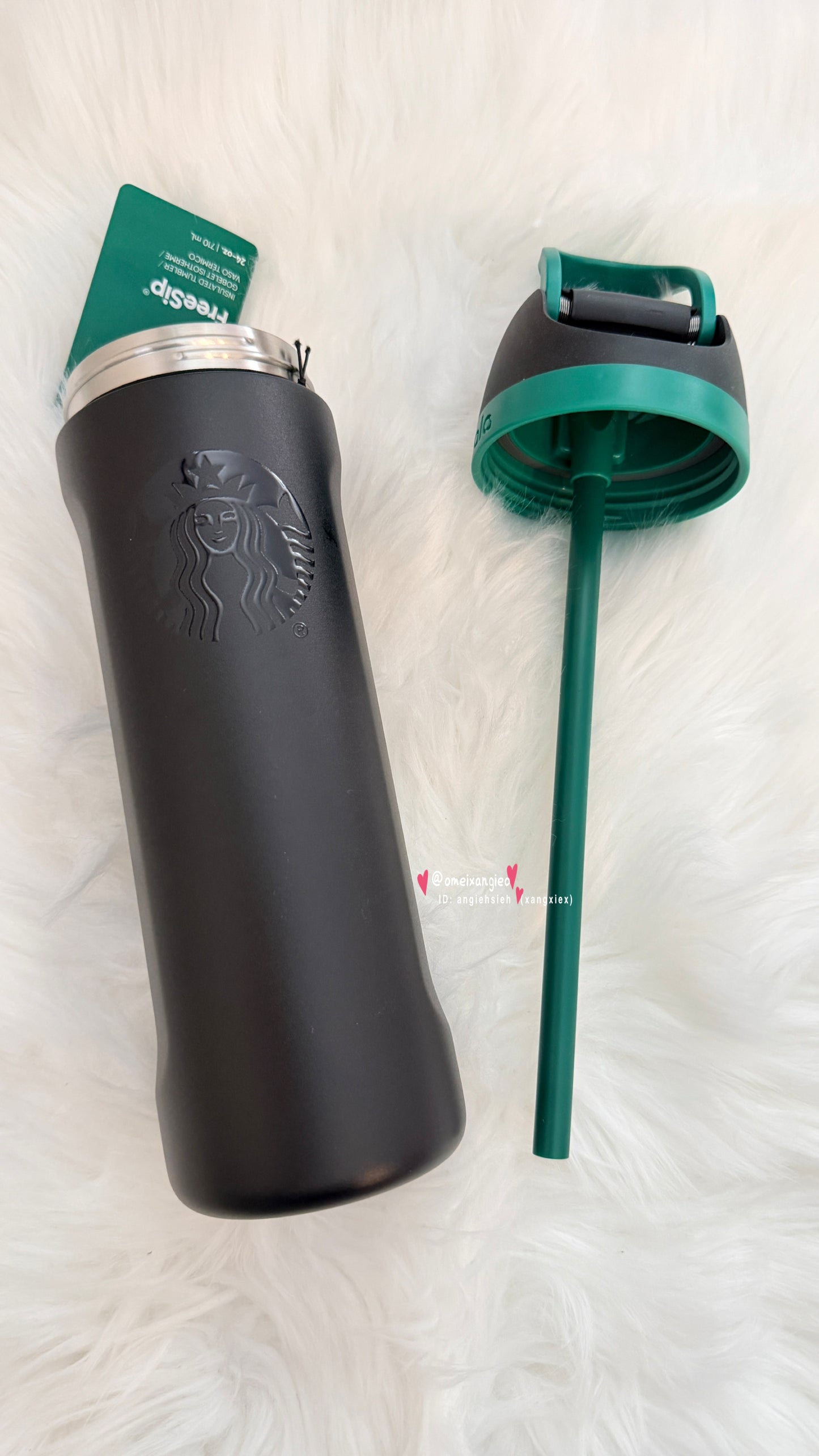 星巴克 x Owala 聯名FreeSip 不鏽鋼雙飲保溫杯 24oz (曜石黑 / 芭比粉 / 女神白)