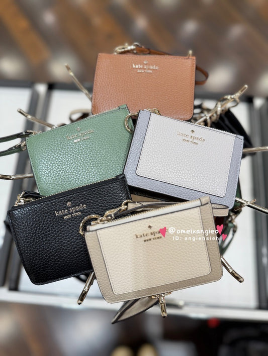 Kate spade 荔枝皮革 卡夾零錢包