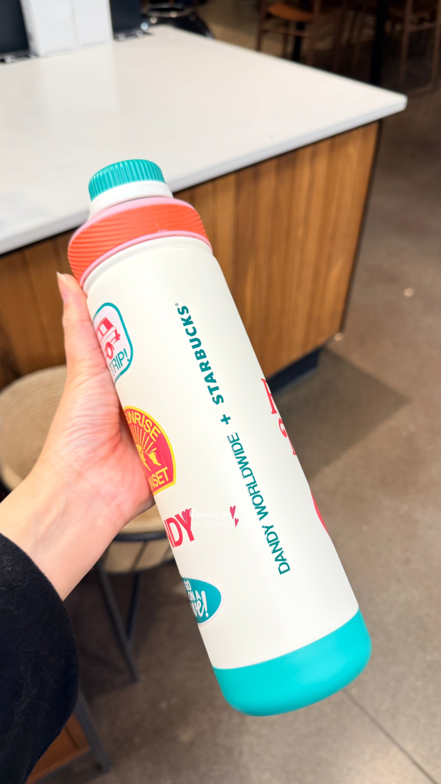 【美國星巴克限定】Road Trip 公路旅行系列 雙層不鏽鋼手提保溫水壺 26oz (769ml)