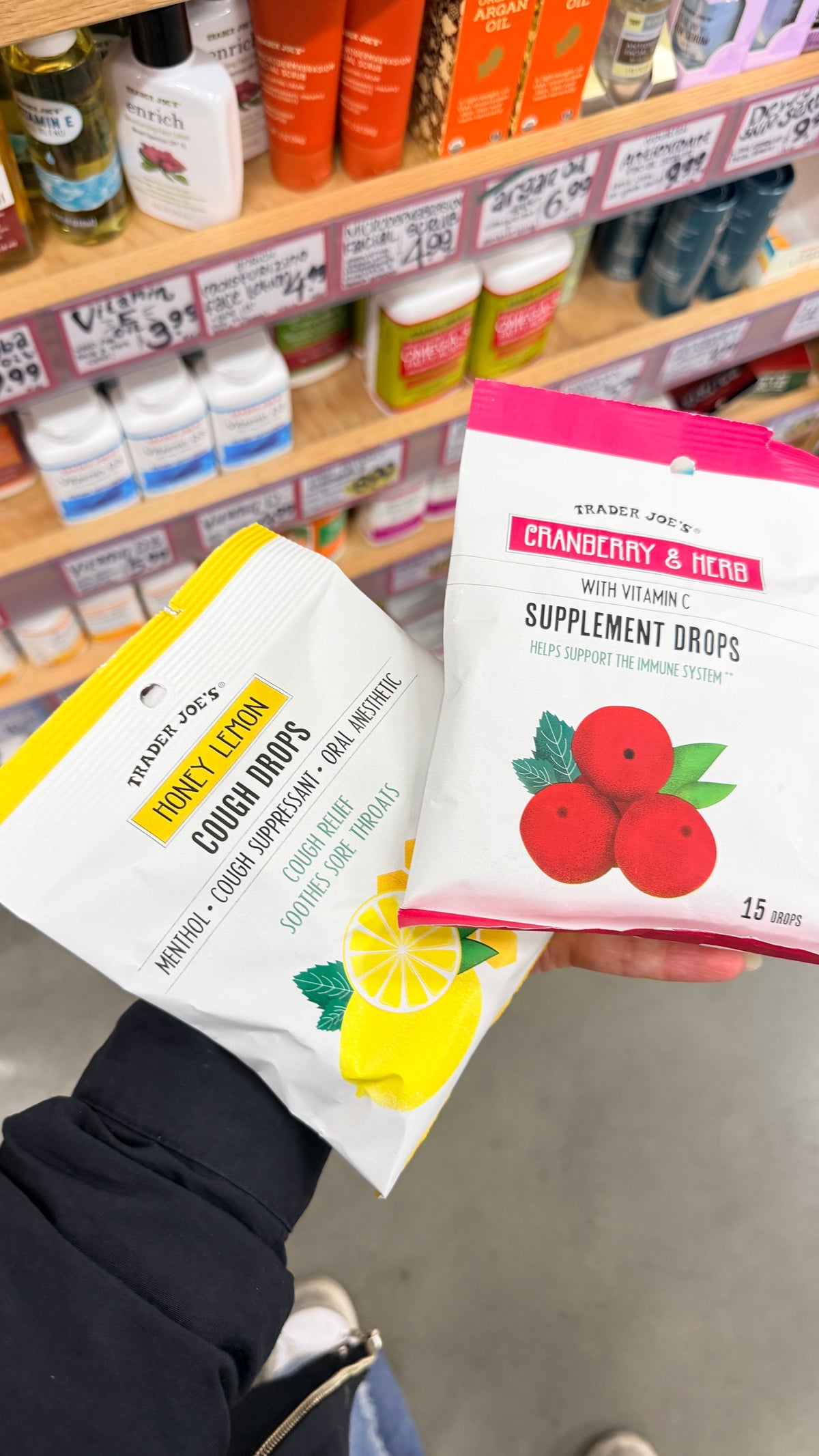【Trader Joe's】美國 蜂蜜檸檬薄荷止咳潤喉糖 (15顆/包) | 舒緩喉嚨痛