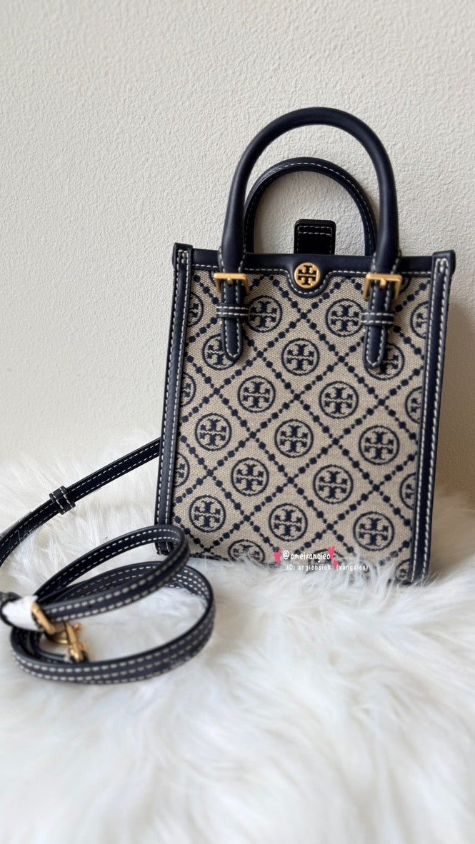 Tory Burch T Minogram Mini Tote 專櫃款 經典老花迷你托特包 琴譜包