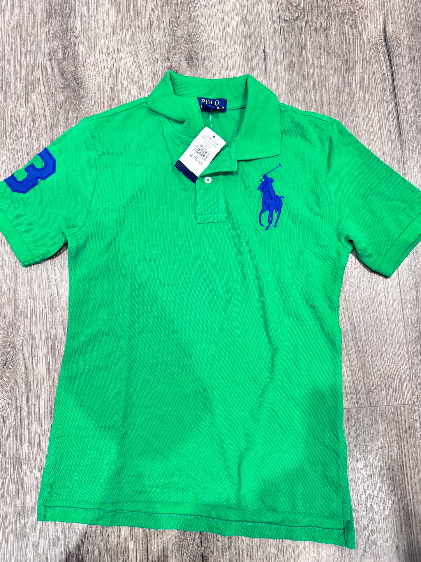 Ralph Lauren 綠色 大男童polo衫 尺寸M (10-12)