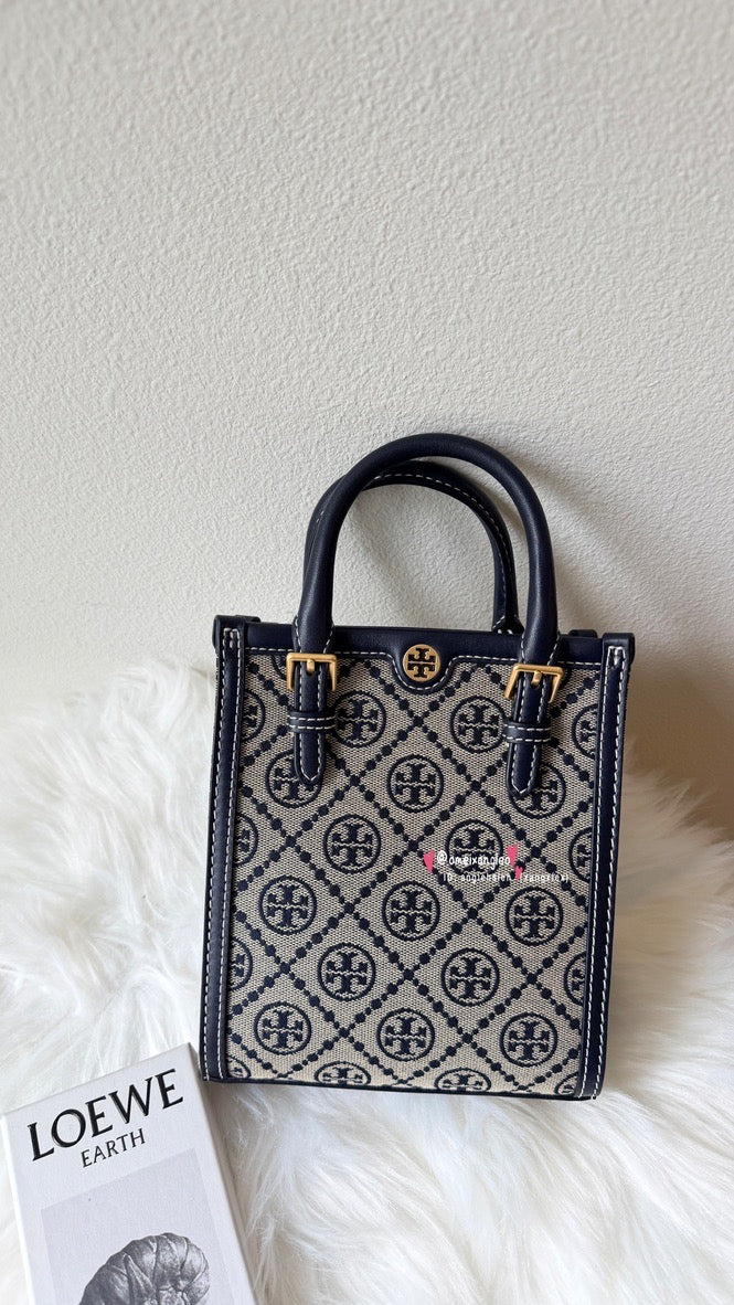 Tory Burch T Minogram Mini Tote 專櫃款 經典老花迷你托特包 琴譜包