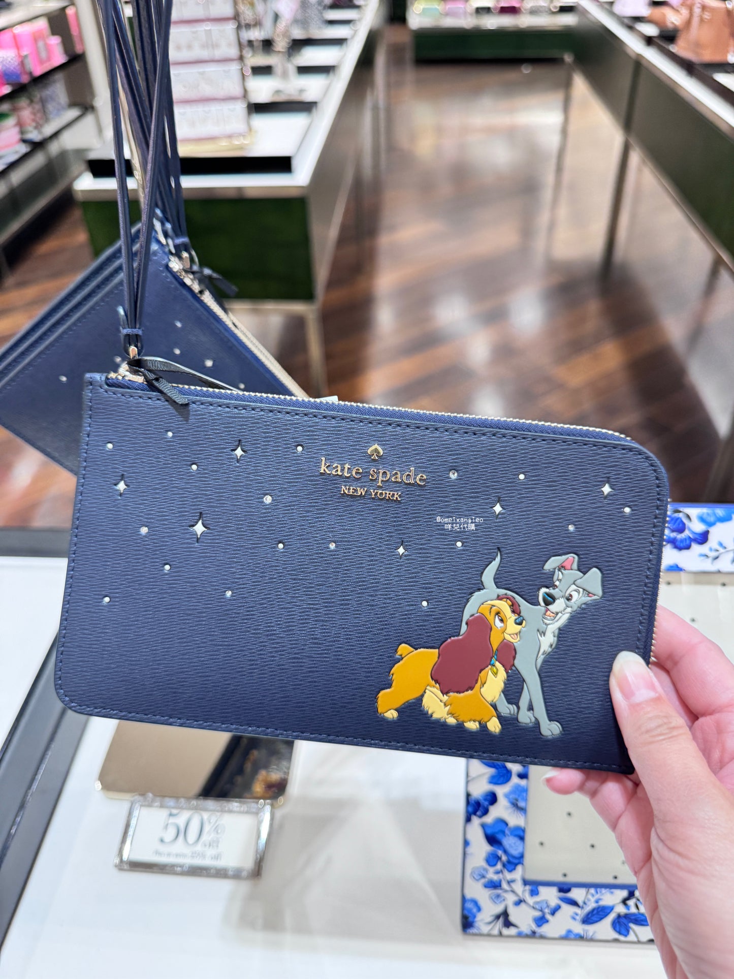 Kate Spade x Disney 小姐與流氓 防刮皮革 手拿包