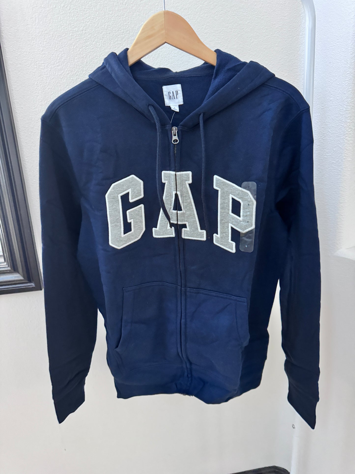 GAP 男款 深藍色 內刷毛連帽外套